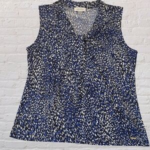 🎉 CALVIN Klein Sleeveless Abstract Animal Print Top
